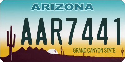 AZ license plate AAR7441