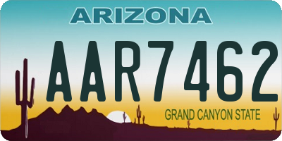 AZ license plate AAR7462