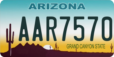 AZ license plate AAR7570