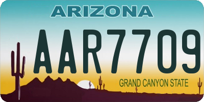 AZ license plate AAR7709