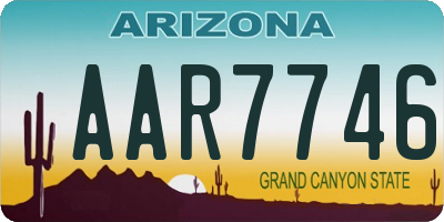 AZ license plate AAR7746
