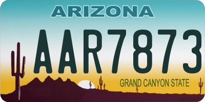 AZ license plate AAR7873
