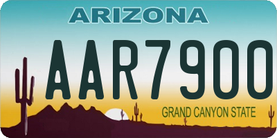 AZ license plate AAR7900
