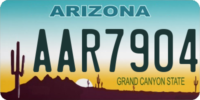AZ license plate AAR7904