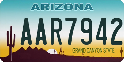 AZ license plate AAR7942