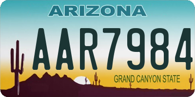 AZ license plate AAR7984