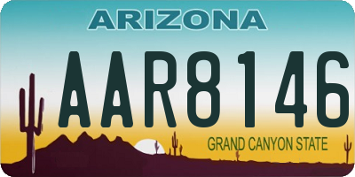 AZ license plate AAR8146