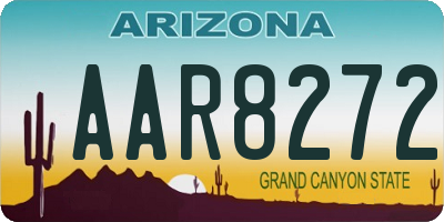 AZ license plate AAR8272