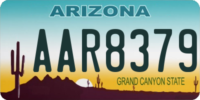 AZ license plate AAR8379