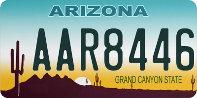AZ license plate AAR8446