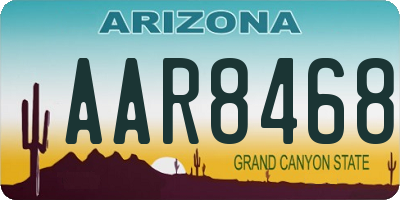 AZ license plate AAR8468