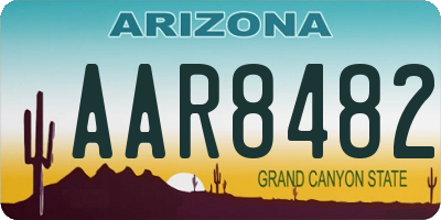 AZ license plate AAR8482