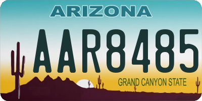 AZ license plate AAR8485