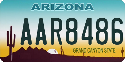 AZ license plate AAR8486
