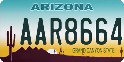 AZ license plate AAR8664