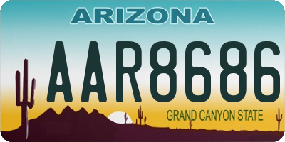 AZ license plate AAR8686