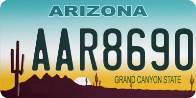 AZ license plate AAR8690
