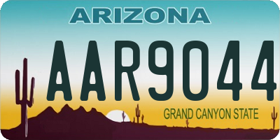 AZ license plate AAR9044