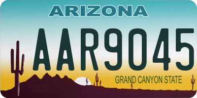 AZ license plate AAR9045