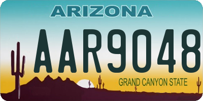 AZ license plate AAR9048
