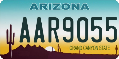AZ license plate AAR9055