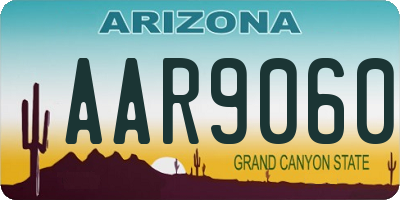 AZ license plate AAR9060