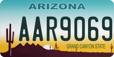 AZ license plate AAR9069
