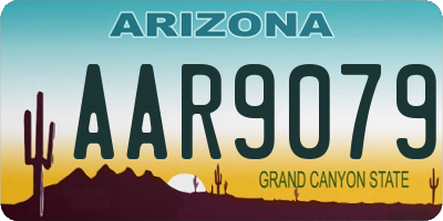 AZ license plate AAR9079