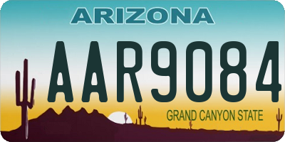 AZ license plate AAR9084
