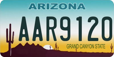 AZ license plate AAR9120