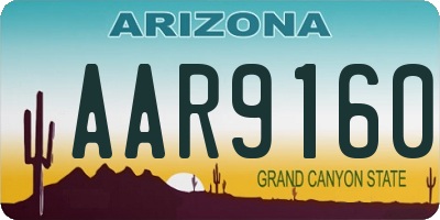 AZ license plate AAR9160