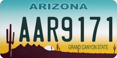 AZ license plate AAR9171