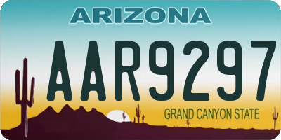 AZ license plate AAR9297