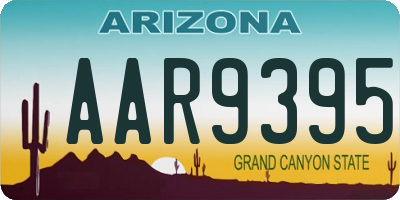 AZ license plate AAR9395