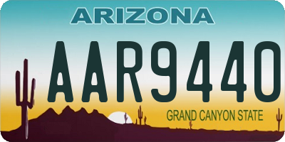 AZ license plate AAR9440