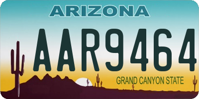 AZ license plate AAR9464
