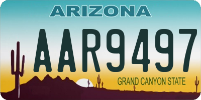 AZ license plate AAR9497