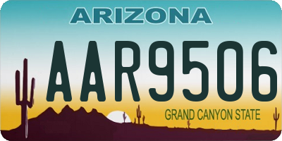 AZ license plate AAR9506