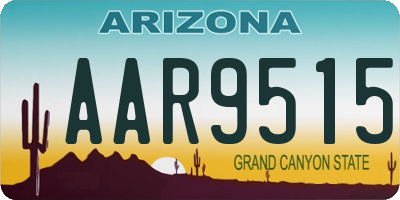 AZ license plate AAR9515