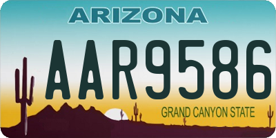 AZ license plate AAR9586
