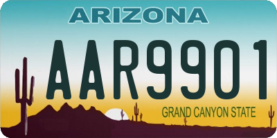 AZ license plate AAR9901