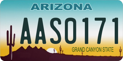 AZ license plate AAS0171