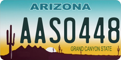 AZ license plate AAS0448