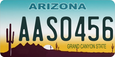 AZ license plate AAS0456