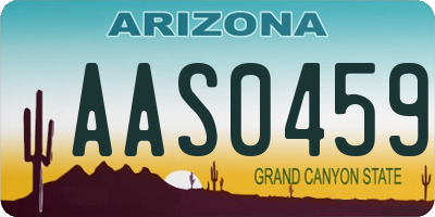 AZ license plate AAS0459