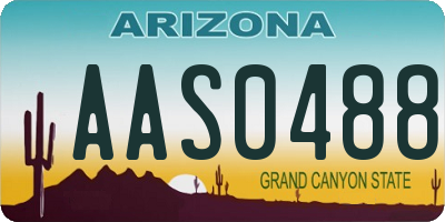 AZ license plate AAS0488