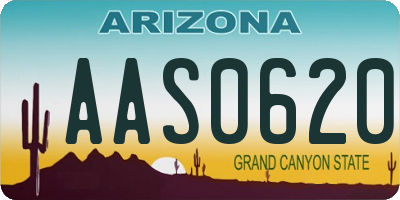 AZ license plate AAS0620