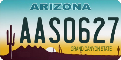 AZ license plate AAS0627