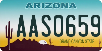 AZ license plate AAS0659