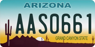 AZ license plate AAS0661